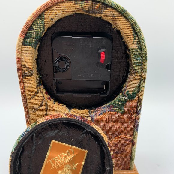 Antique Floral Fabric Shelf/Desk Clock - NWOT - Picture 4 of 4